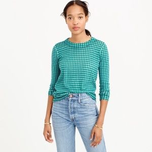 J. Crew | Tippi Sweater in Blue & Emerald
Gingham
